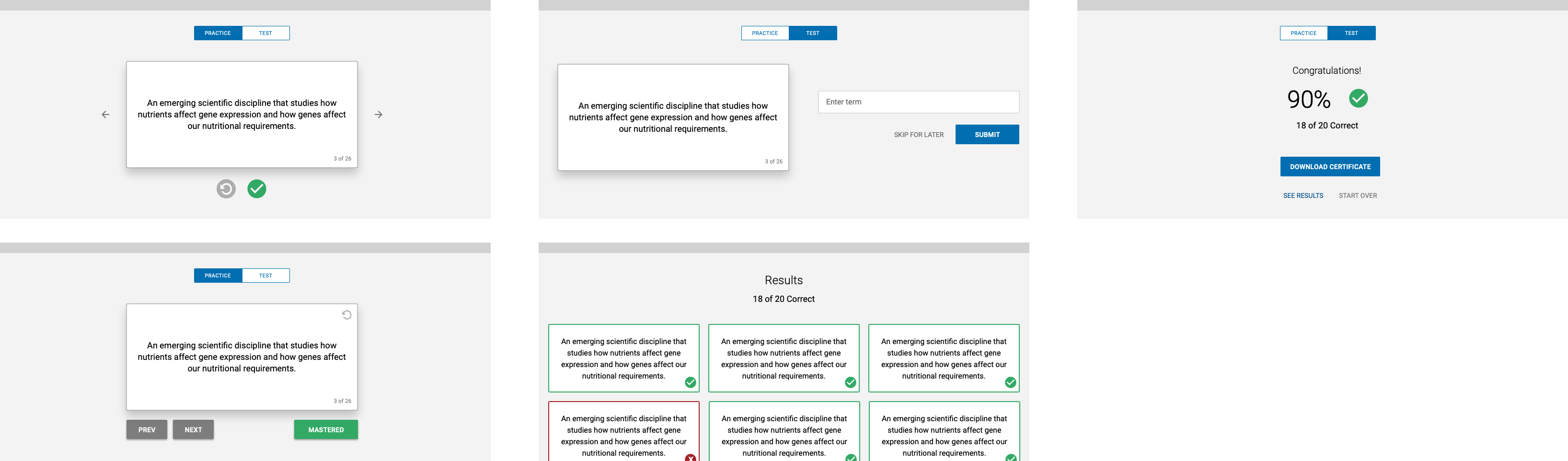 FlatWorld flashcards study tool