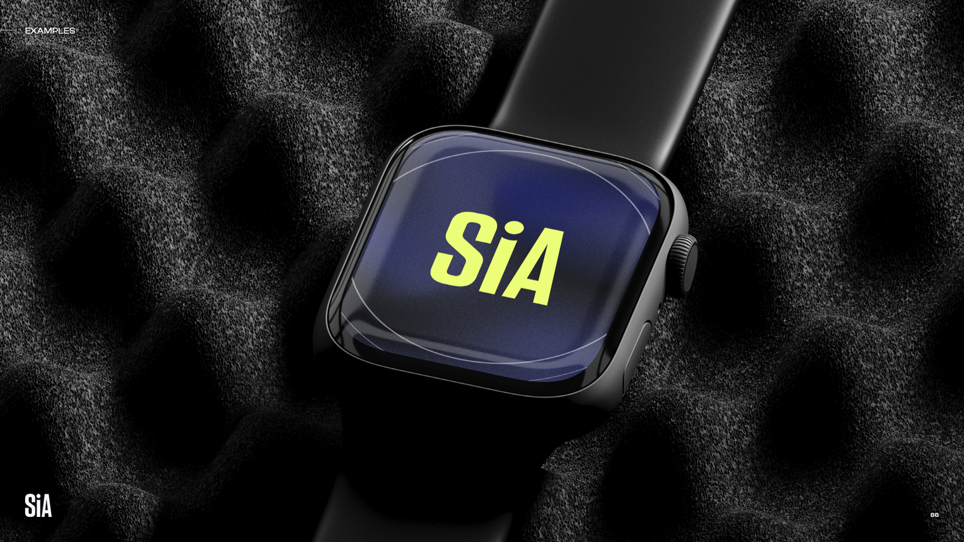 SiA brand applied to Apple Watch mockup