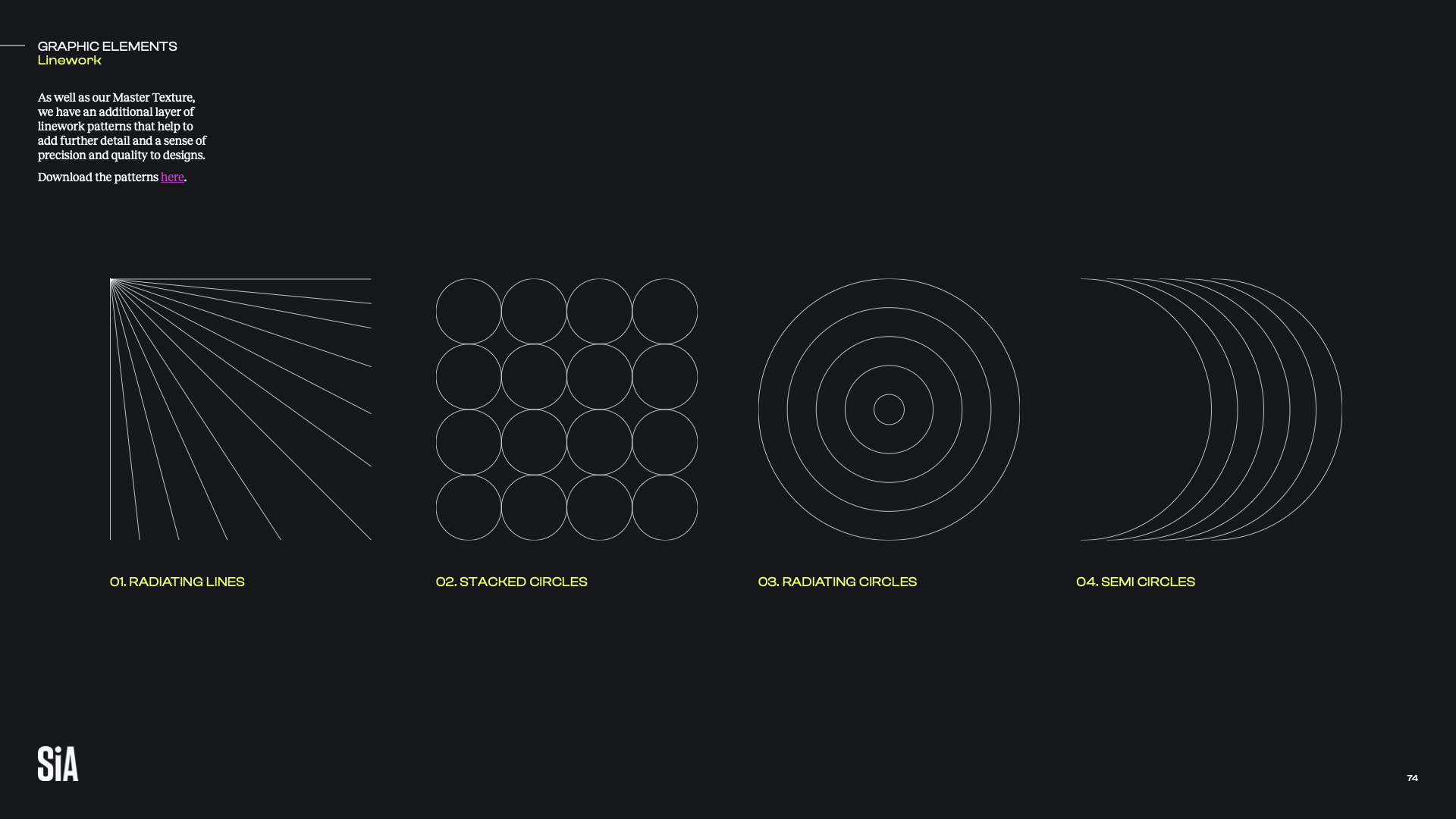 SiA graphic elements: linework patterns